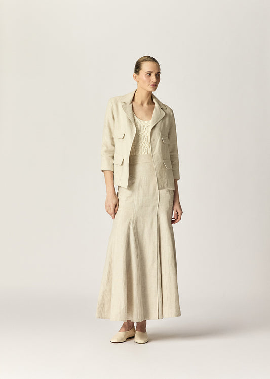 Samson Jacket Jute Herringbone