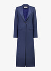 Venetian Maxi Coat Indigo Herringbone
