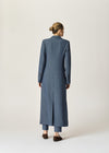 Venetian Maxi Coat Indigo Herringbone