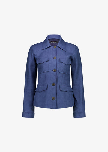 Cairo Jacket Blue Houndstooth