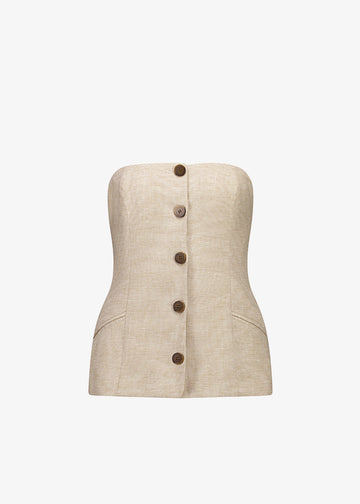 Stella Vest Caramel Houndstooth