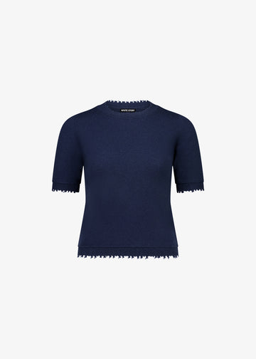 Squeak Knit Half Sleeve Navy