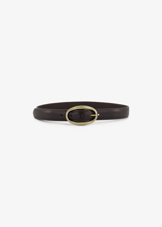 Lucinda Single Buckle Belt Chocolate