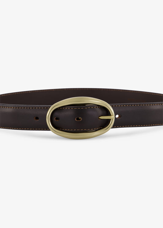 Lucinda Double Buckle Belt Chocolate
