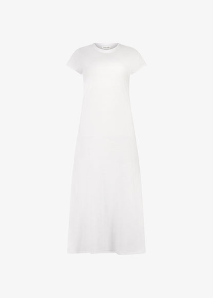 White Handloom Cotton Luna Dress with Pants Set