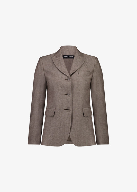 Viktor Blazer Cocoa Herringbone