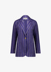 Harriet Blazer Navy Beige Stripe
