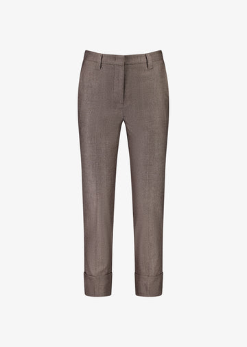 Viktoriya Suit Pant Cocoa Herringbone
