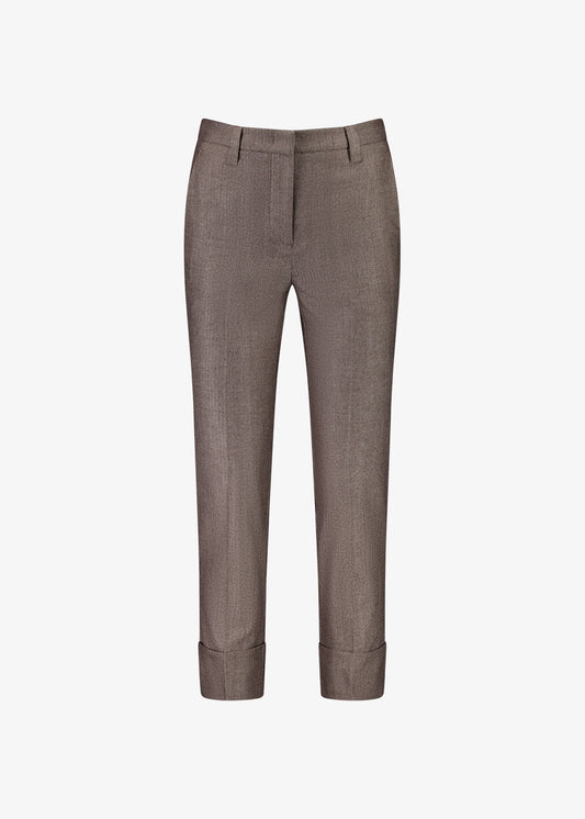 Viktoriya Suit Pant Cocoa Herringbone