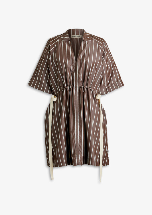 Camilla Mini Dress Choc Stripe
