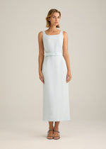 Terrazzo Tailored Dress Powder Blue