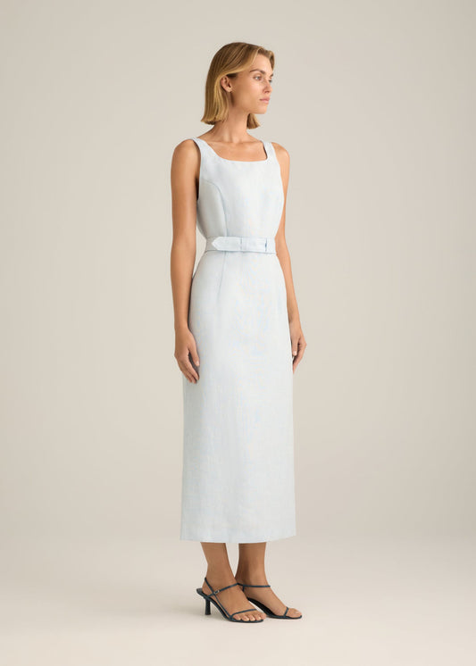 Terrazzo Tailored Dress Powder Blue