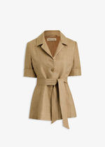 Kos Short Sleeve Jacket Chestnut