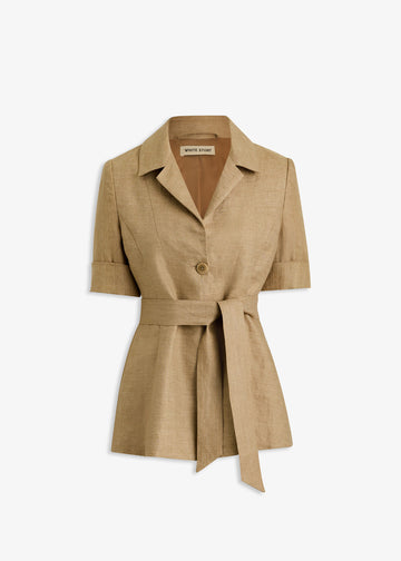 Kos Short Sleeve Jacket Chestnut