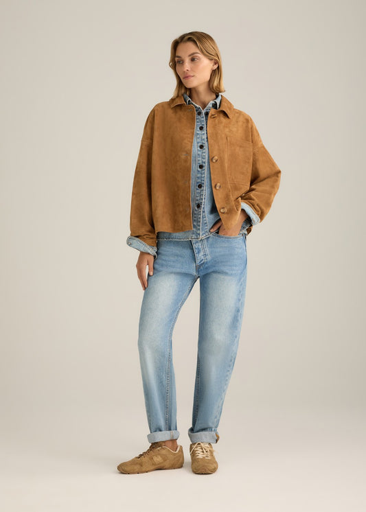 Gemma Suede Coat Tobacco