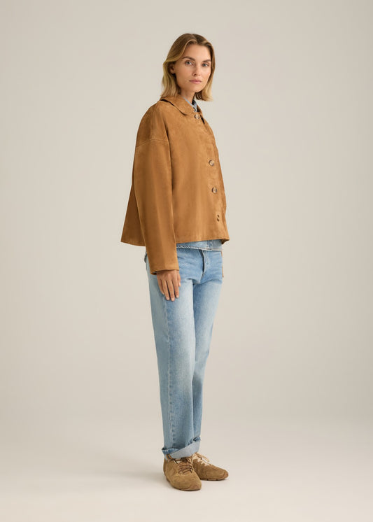 Gemma Suede Coat Tobacco