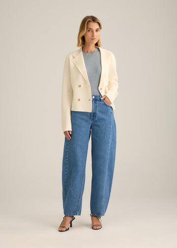 Pietro Knitted Blazer Clotted Cream