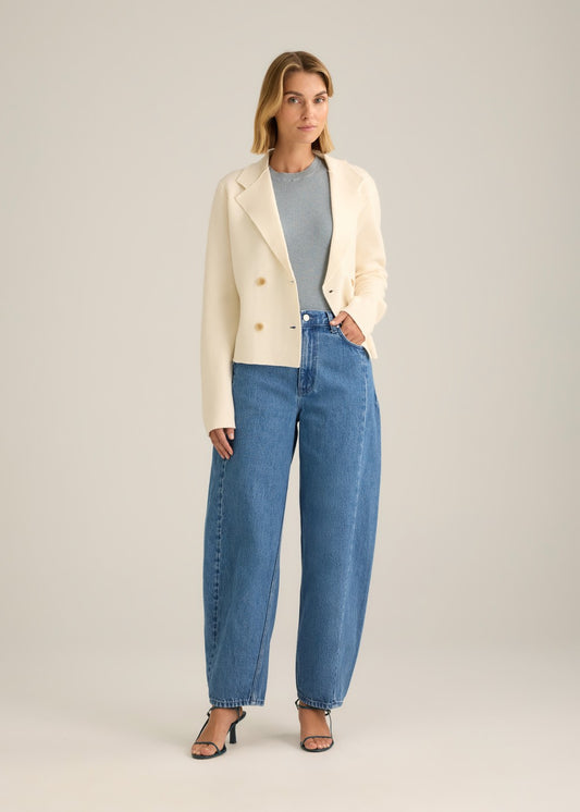 Pietro Knitted Blazer Clotted Cream