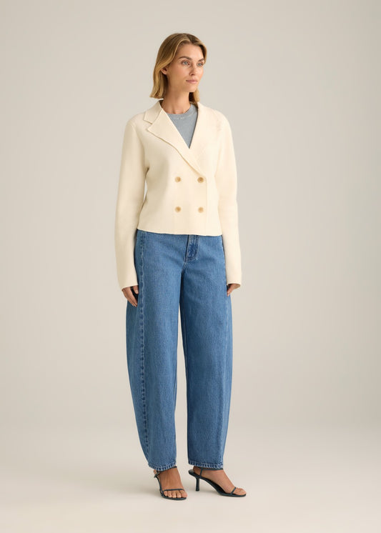 Pietro Knitted Blazer Clotted Cream