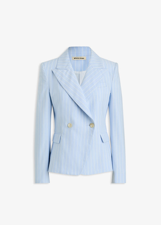 Como DB Blazer Sky Blue Stripe