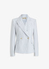Como DB Blazer Ivory/Denim Stripe
