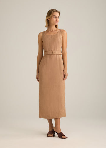 Terrazzo Tailored Dress Burnt Toffee