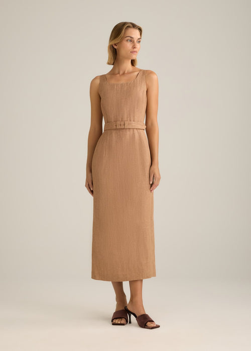 Terrazzo Tailored Dress Burnt Toffee