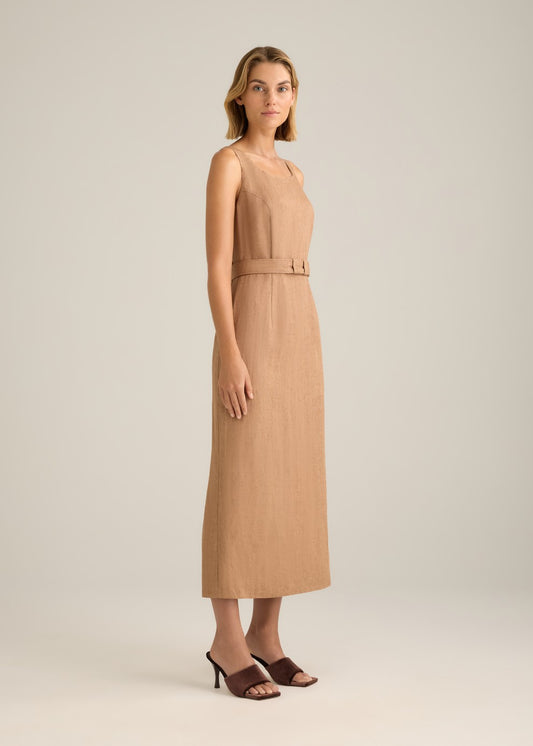 Terrazzo Tailored Dress Burnt Toffee