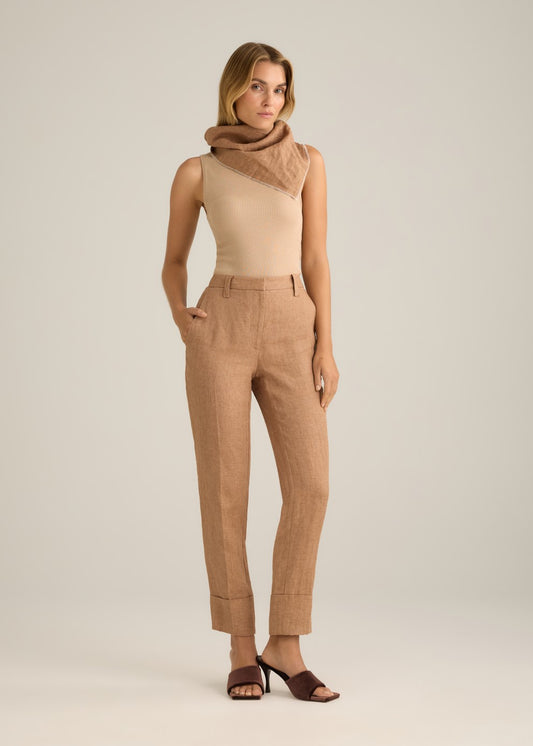 Viktoriya Suit Pant Burnt Toffee
