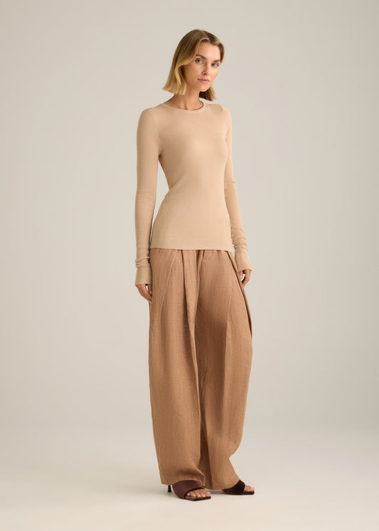 Basel Rib Long Sleeve Biscuit