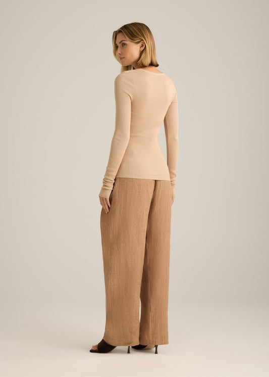 Basel Rib Long Sleeve Biscuit