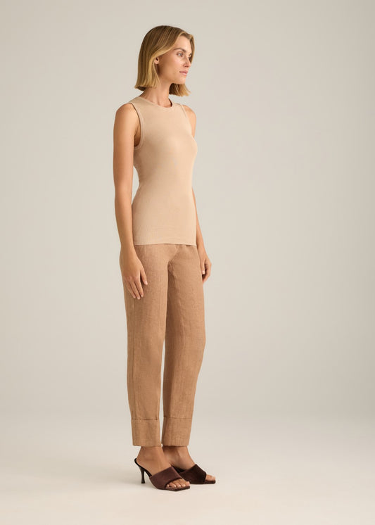 Basel Knit Tank Biscuit