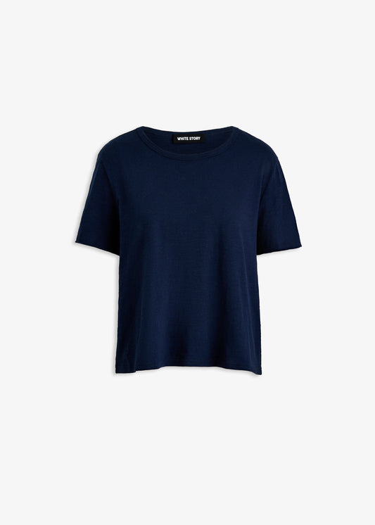 Rhodes Boxy Tee Navy