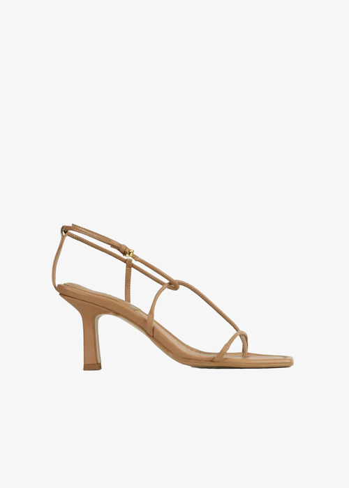ESSEN Heeled Strappy Sandal Almond