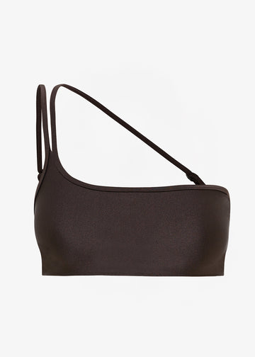 C Design Asymmetric Bikini Top Seppia Brown