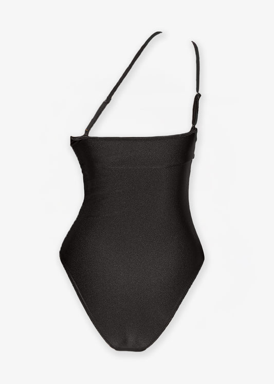 C Design Asymmetric Maillot Seppia Brown