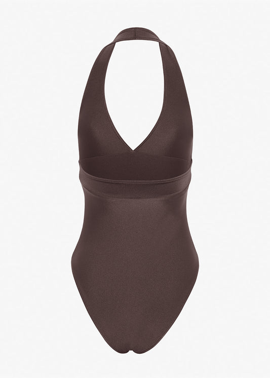 C Design Halter Maillot Seppia