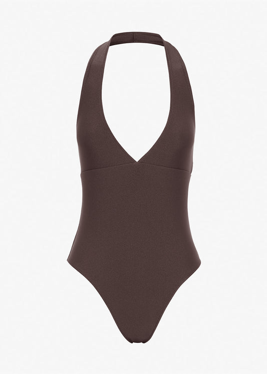 C Design Halter Maillot Seppia