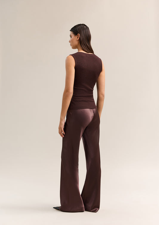 Basel Knit Tank Bitter Chocolate