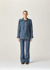 Cairo Jacket Blue Houndstooth
