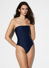C Design Strapless Maillot Navy