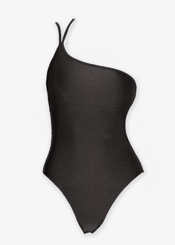 C Design Asymmetric Maillot Seppia Brown