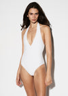 C Design Halter Maillot Ivory