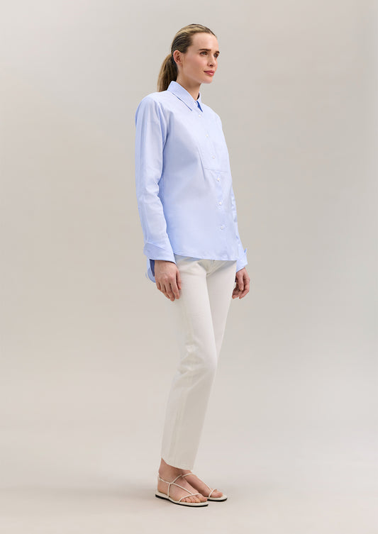 Theodore Tuxedo Shirt Oxford Blue