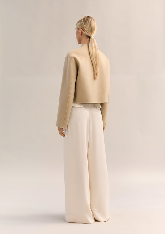 Esme Cropped Jacket Beige