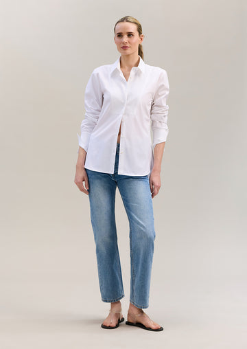 Theodore Tuxedo Shirt White