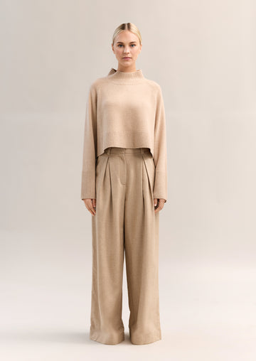 Murano Pant Biscuit Herringbone