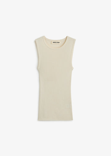 Basel Knit Tank Ivory