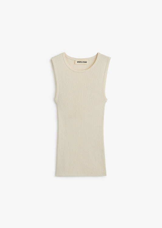 Basel Knit Tank Ivory