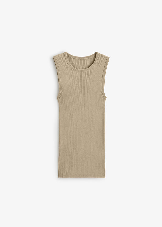 Basel Knit Tank Beige